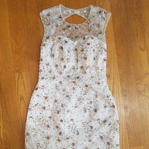 White Sparkly Cocktail Dress